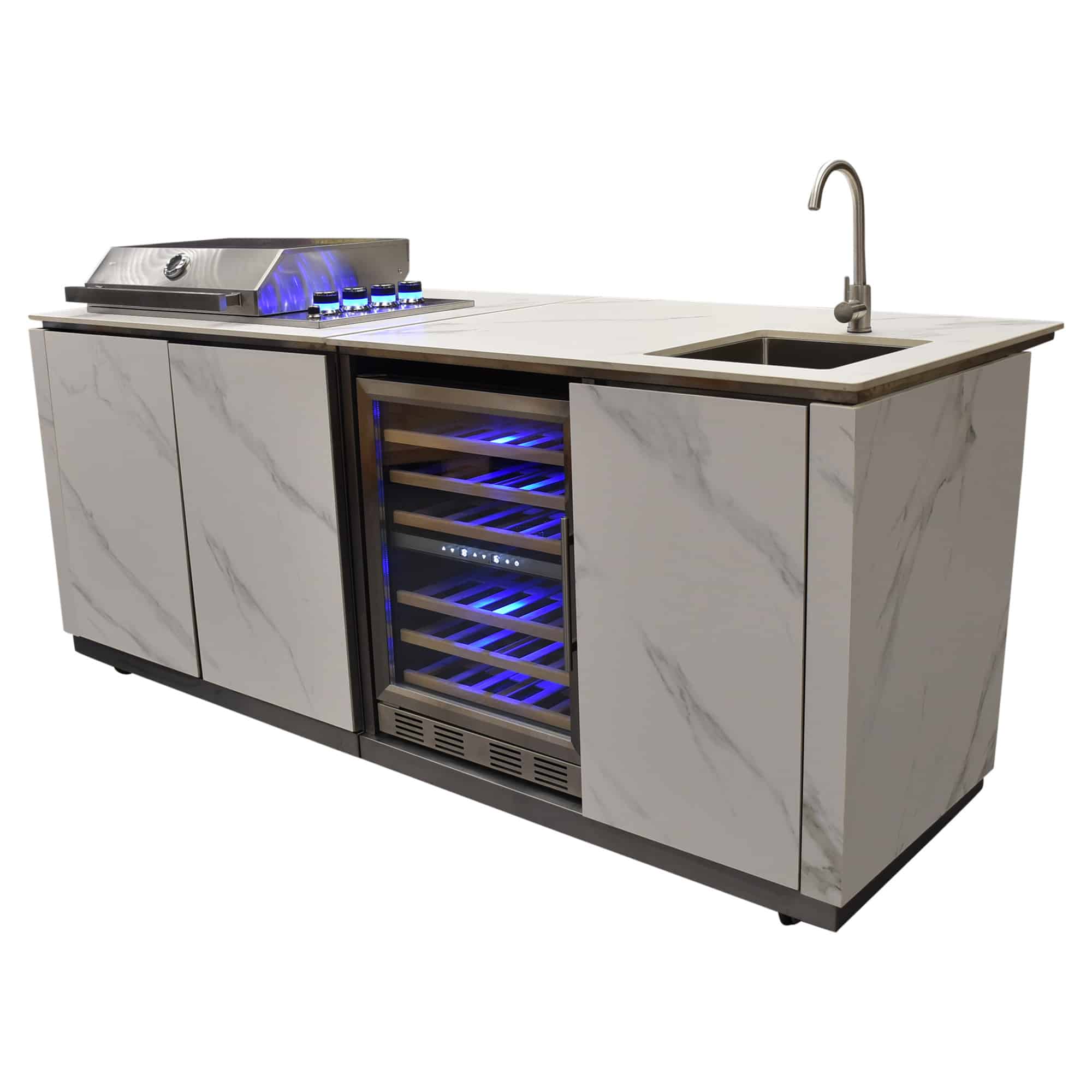 horizon bar en grill buitenkeuken 243x95xh114 cm wit