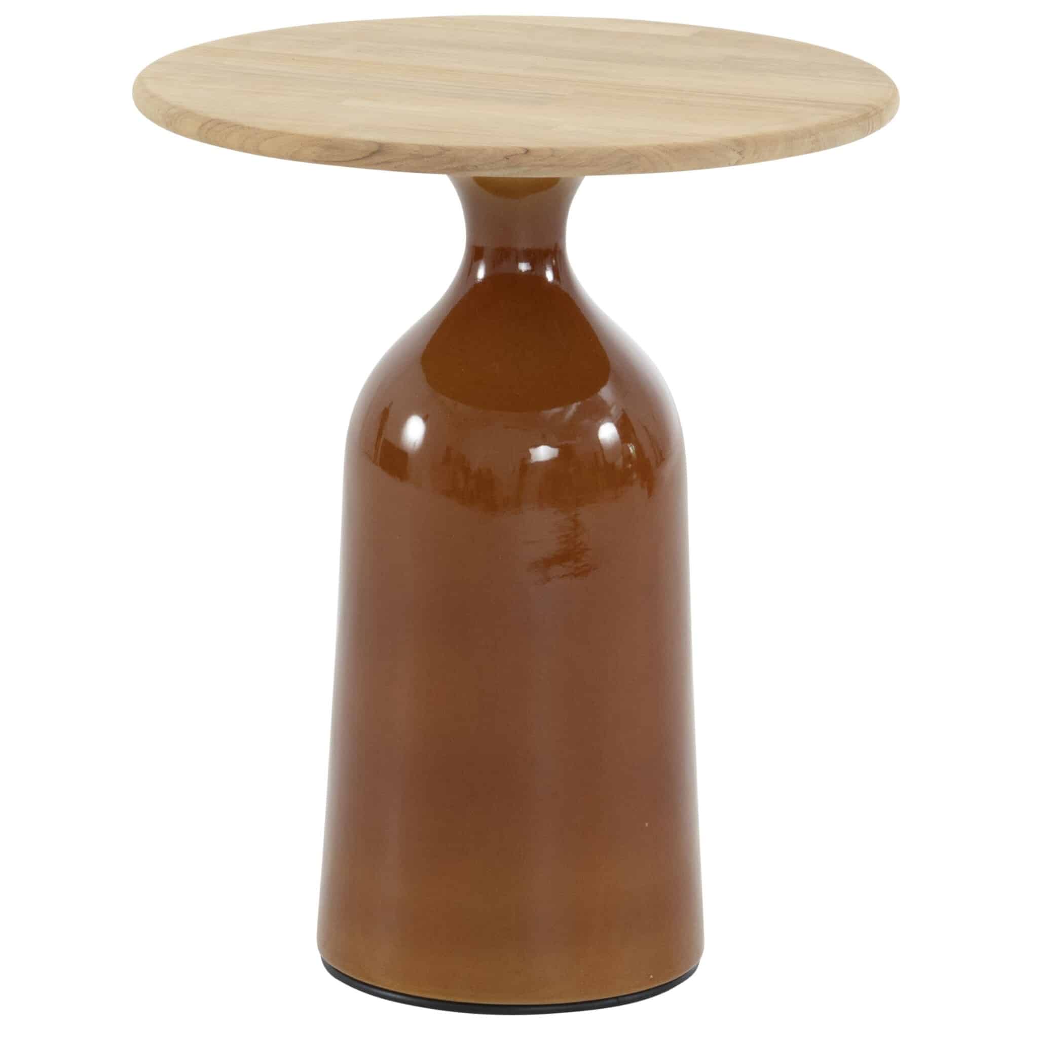 june lounge tuintafel hoogglans keramiek caramel 45xh55 cm 4 seasons outdoor