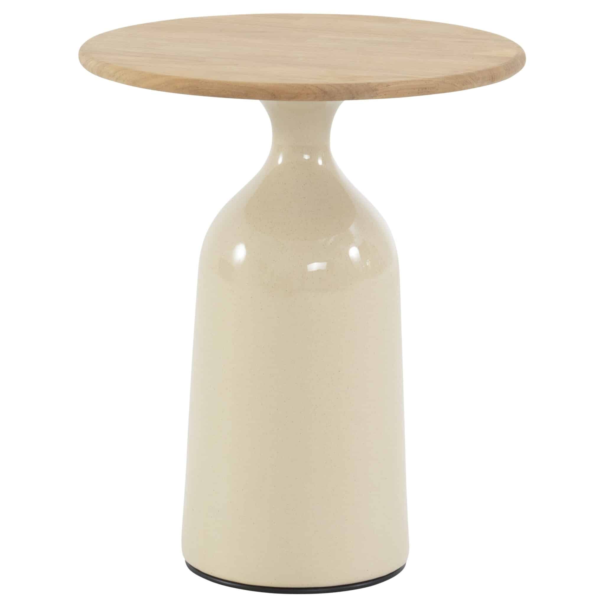 june lounge tuintafel hoogglans keramiek creme 45xh55 cm 4 seasons outdoor