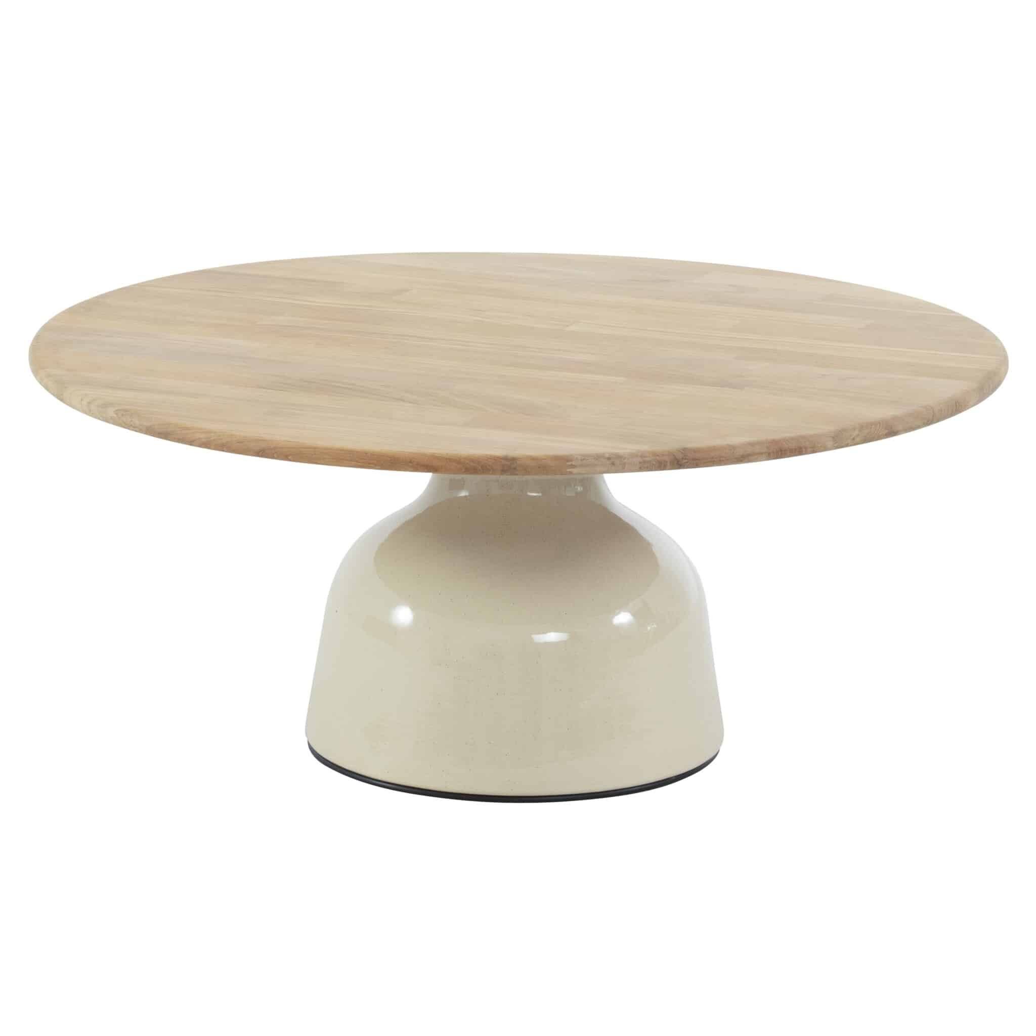 june lounge tuintafel hoogglans keramiek creme 80xh35 cm 4 seasons outdoor