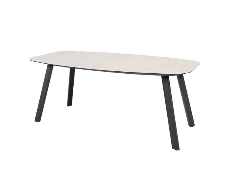 Manolo dining tuintafel printed ceramic 180x95xH75 cm antraciet Taste 4SO