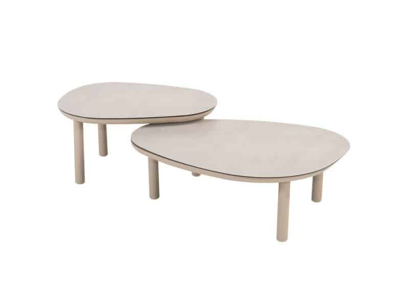 Monroe set loungetafels 65xH32 cm en 80xH27 cm latte Taste 4SO