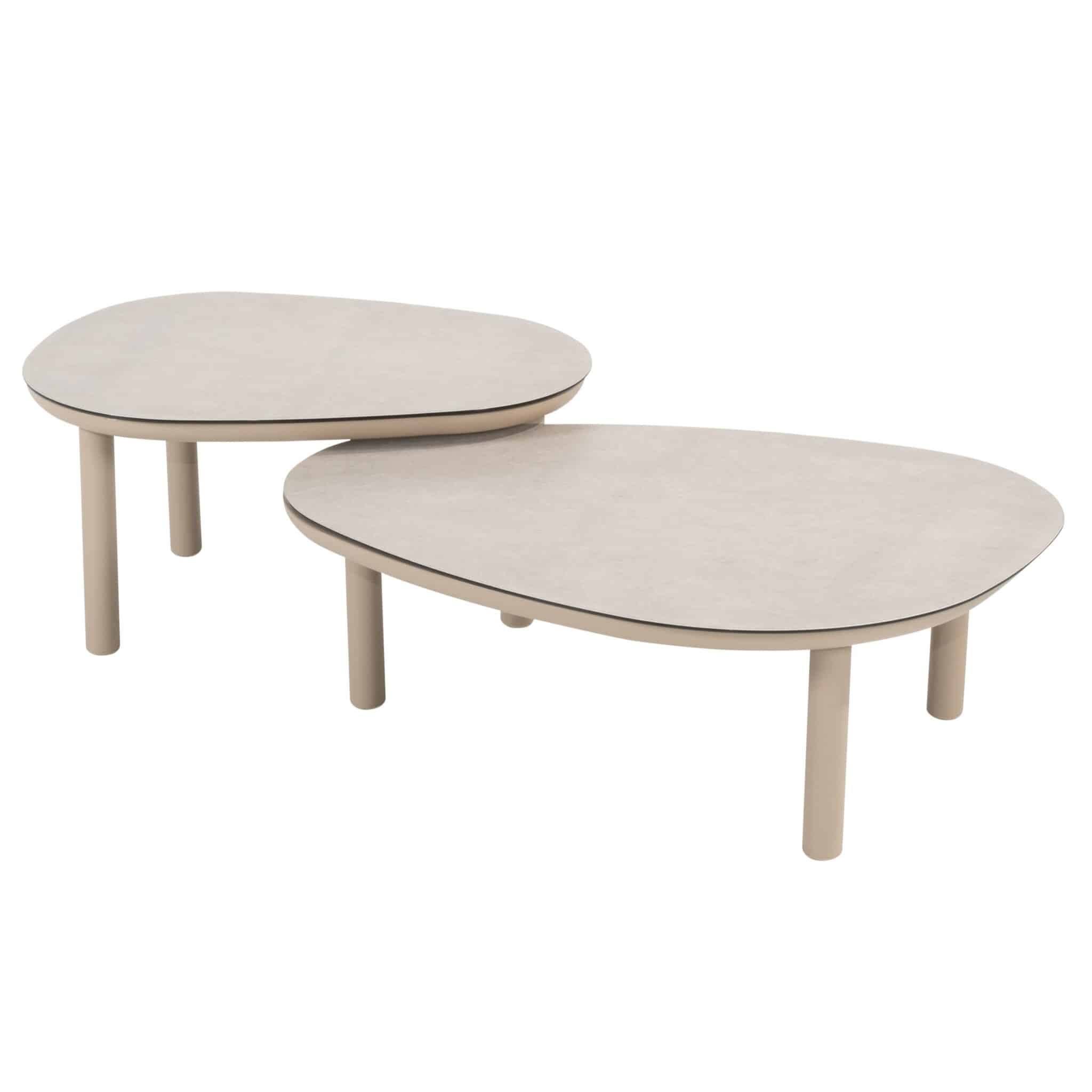 monroe set loungetafels 65xh32 cm en 80xh27 cm latte taste 4so