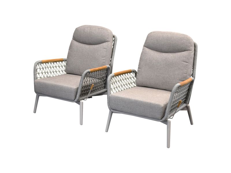 Monza balkonset 2 delig verstelbaar latte rope