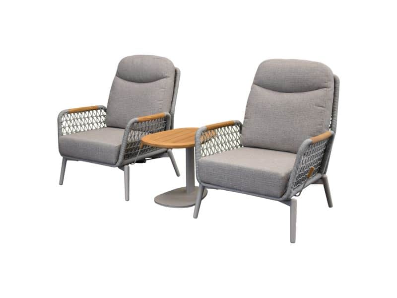 Monza balkonset 3 delig verstelbaar latte rope