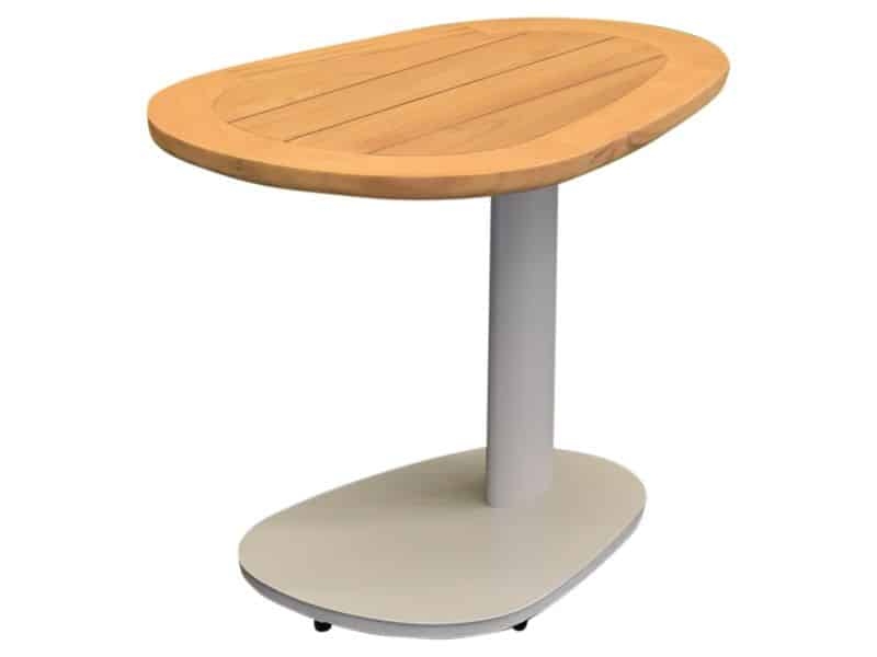 Monza bijzettafel 62x45xH48 cm aluminium latte