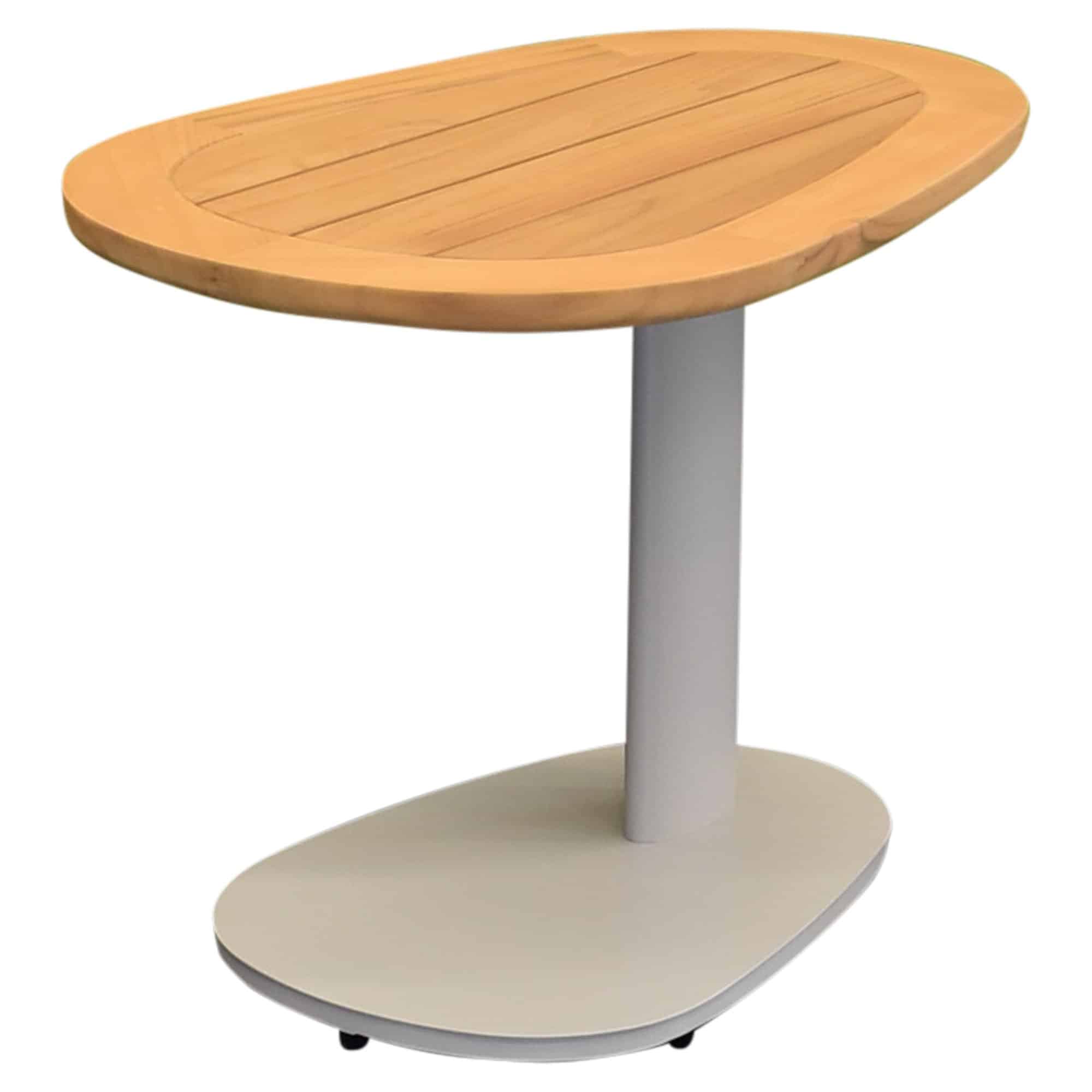 monza bijzettafel 62x45xh48 cm aluminium latte