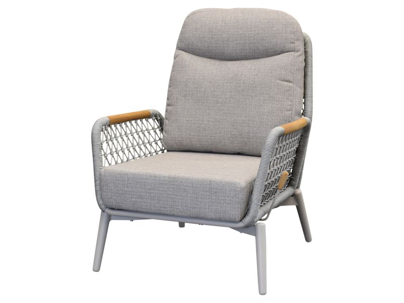 Monza lounge tuinstoel aluminium latte