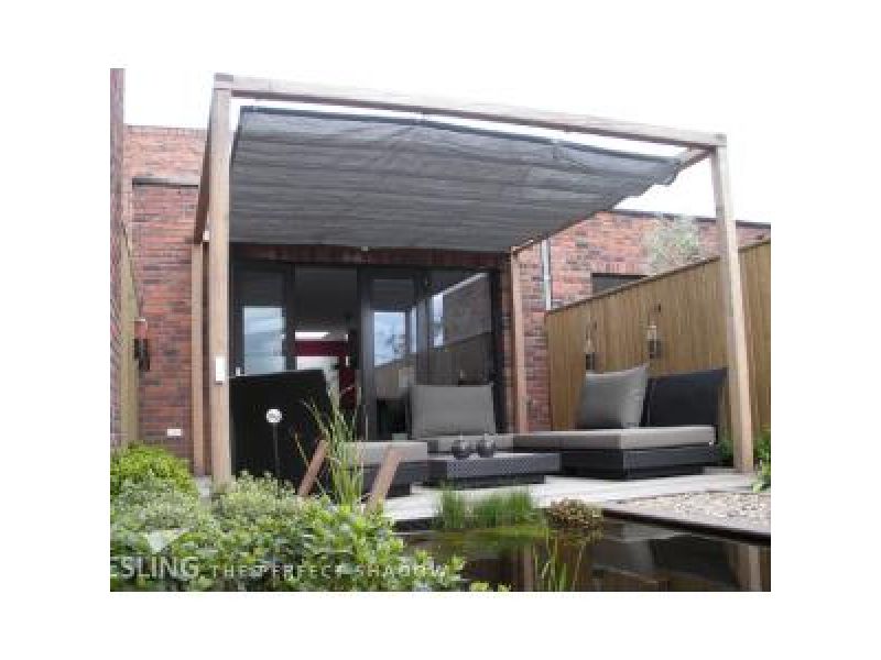 Nesling Coolfit harmonica schaduwdoek antraciet 2 x 3 meter