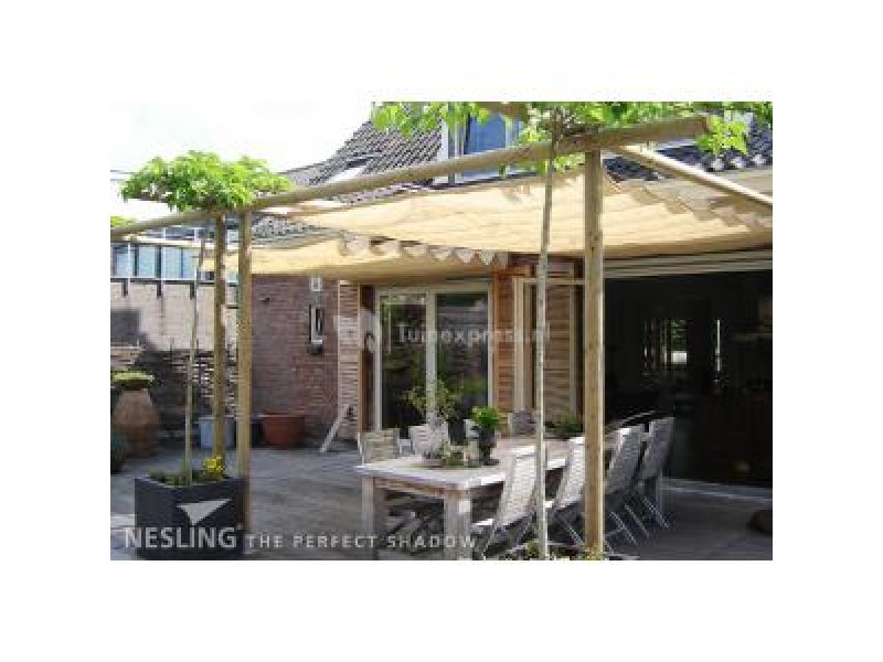 Nesling Coolfit harmonica schaduwdoek gebroken wit 2 x 3 meter