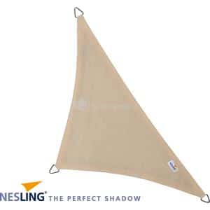 nesling coolfit schaduwdoek driehoek 90 graden gebroken wit 4 x 4 x 5.7 meter