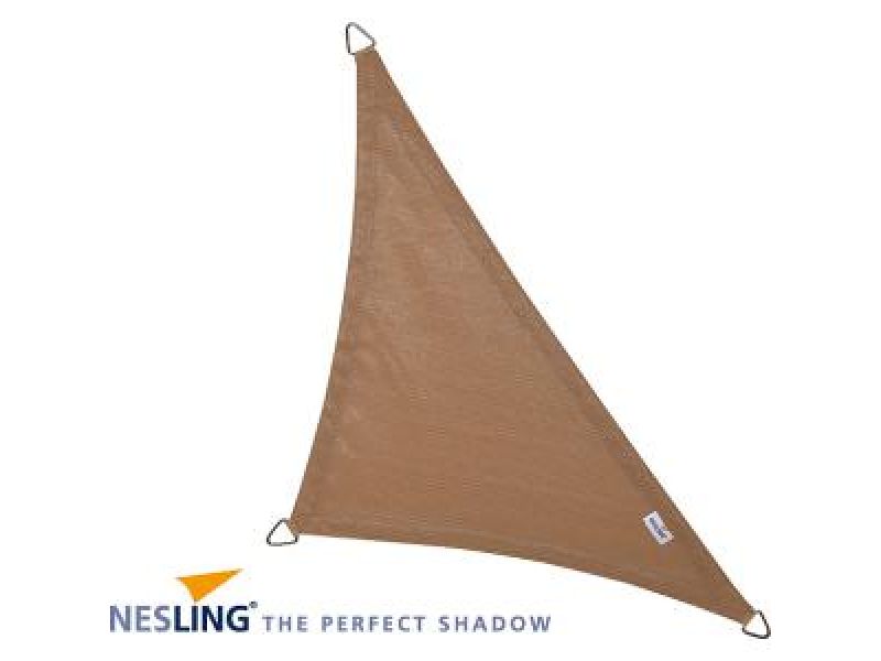 Nesling Coolfit schaduwdoek driehoek 90 graden zand 4 x 4 x 5.7 meter