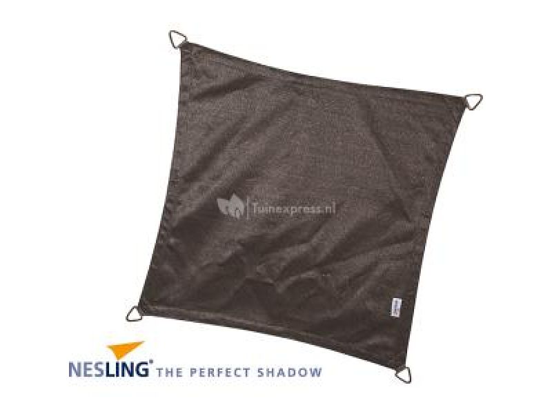 Nesling Coolfit schaduwdoek vierkant antraciet 3.6 x 3.6 x 3.6 meter