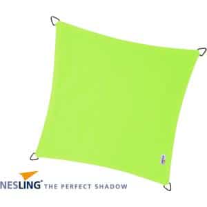 nesling coolfit schaduwdoek vierkant lime groen 3.6 x 3.6 x 3.6 meter