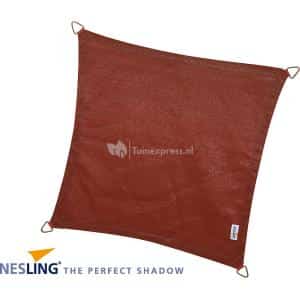 nesling coolfit schaduwdoek vierkant terracotta 3.6 x 3.6 x 3.6 meter