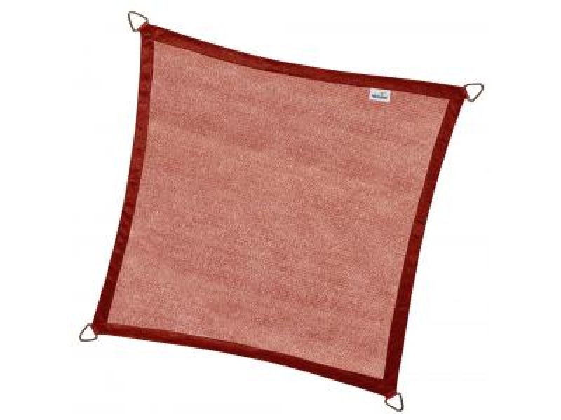 Nesling Coolfit schaduwdoek vierkant terracotta 5 x 5 x 5 meter