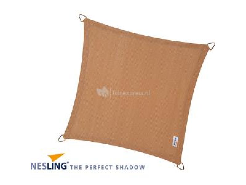 Nesling Coolfit schaduwdoek vierkant zand 3.6 x 3.6 x 3.6 meter