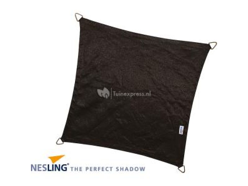 Nesling Coolfit schaduwdoek vierkant zwart 3.6 x 3.6 x 3.6 meter