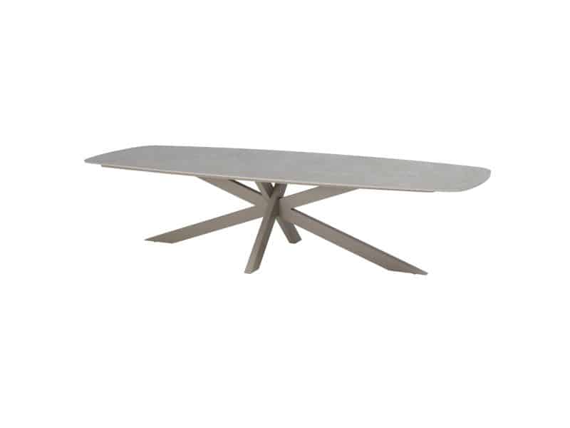 Prado dining tuintafel 300x110xH75 cm latte met keramisch deens ovaal blad Taste 4SO