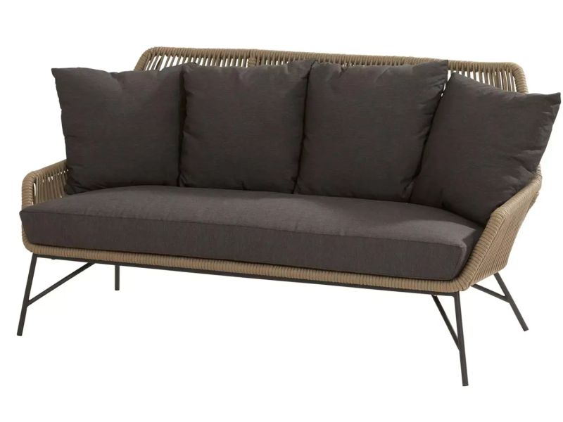 Ramblas living bench 2.5 seaters Taupe with 5 cushions