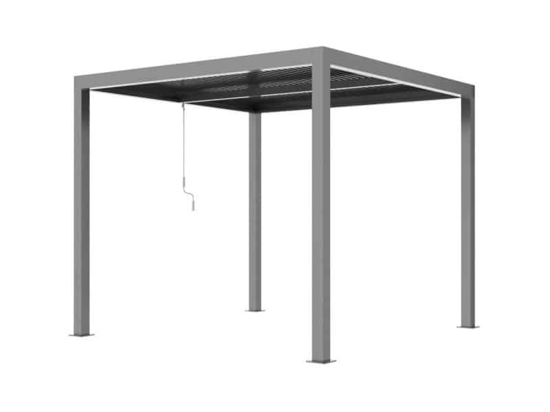 Riviera 3x3m lamellen overkapping aluminium antraciet