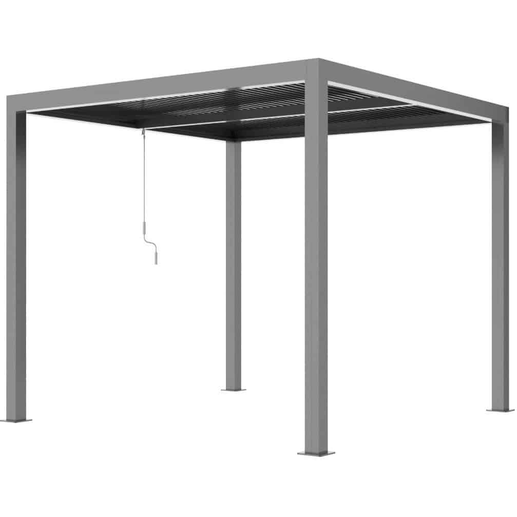 riviera 3x3m lamellen overkapping aluminium antraciet