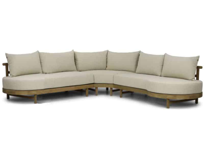 Santika Kayu hoek loungeset 3-delig