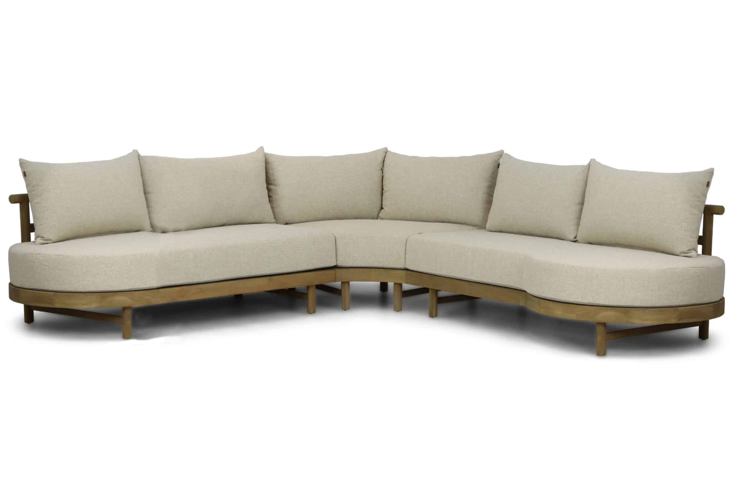 santika kayu hoek loungeset 3 delig