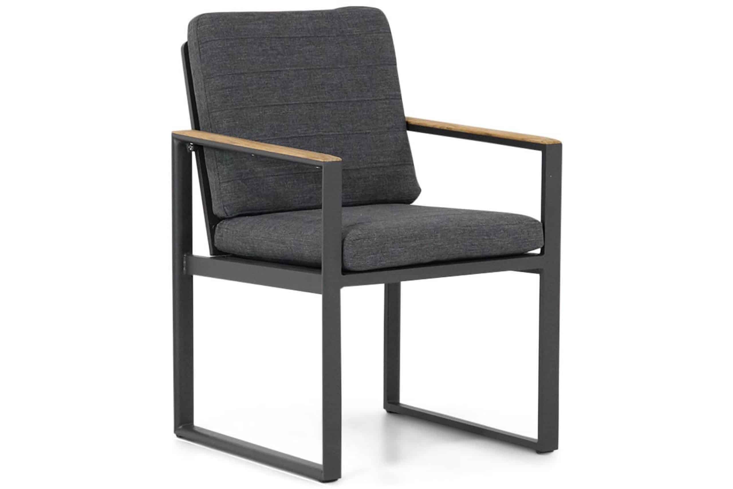 santika soray dining tuinstoel met teak armleuning