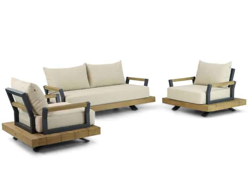 Santika Supreme stoel-bank loungeset 3-delig