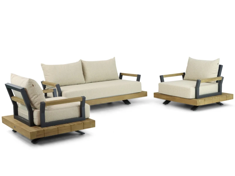 Santika Supreme stoel-bank loungeset 3-delig