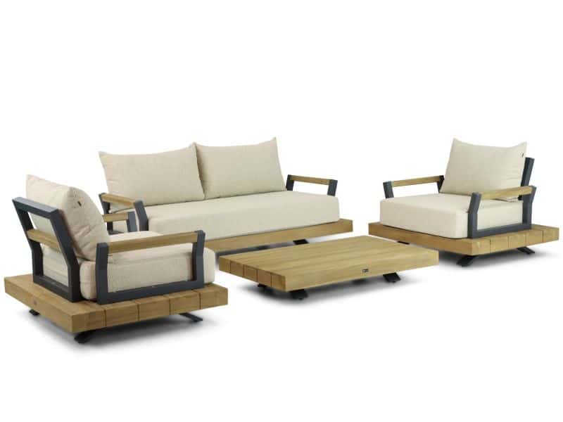 Santika Supreme/Supralux 130 cm stoel-bank loungeset 4-delig