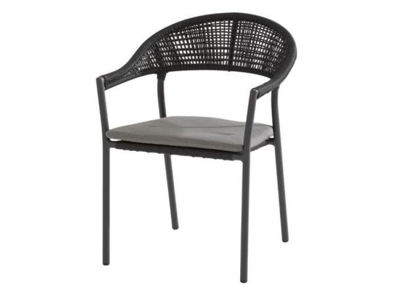 Sienna dining tuinstoel stapelbaar rope antraciet Taste4SO