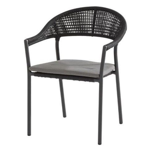 sienna dining tuinstoel stapelbaar rope antraciet taste4so