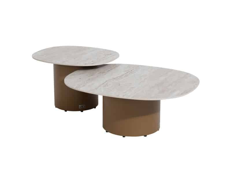 Sofie lounge tuintafels set van 2 keramisch blad amber 4 Seasons Outdoor