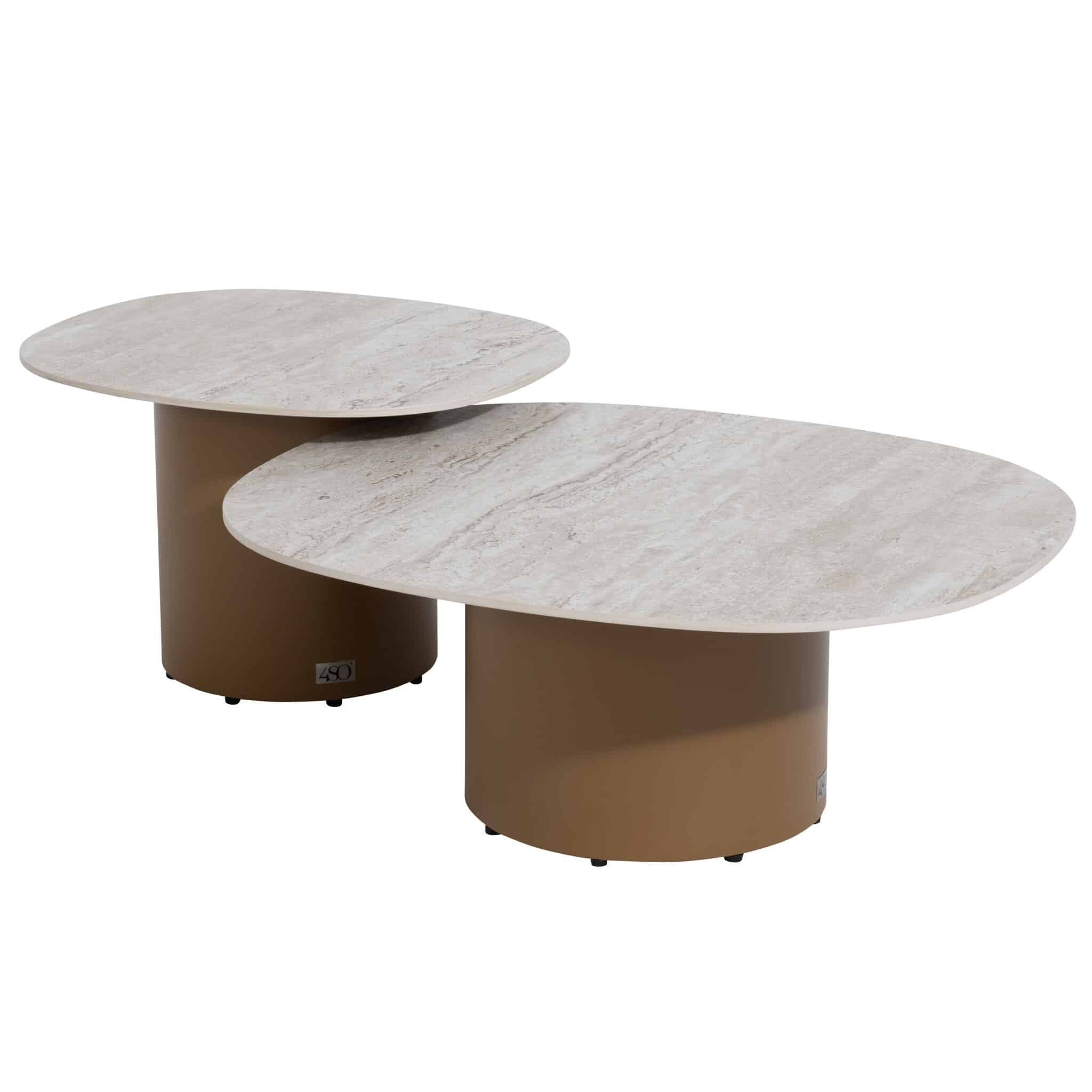 sofie lounge tuintafels set van 2 keramisch blad amber 4 seasons outdoor
