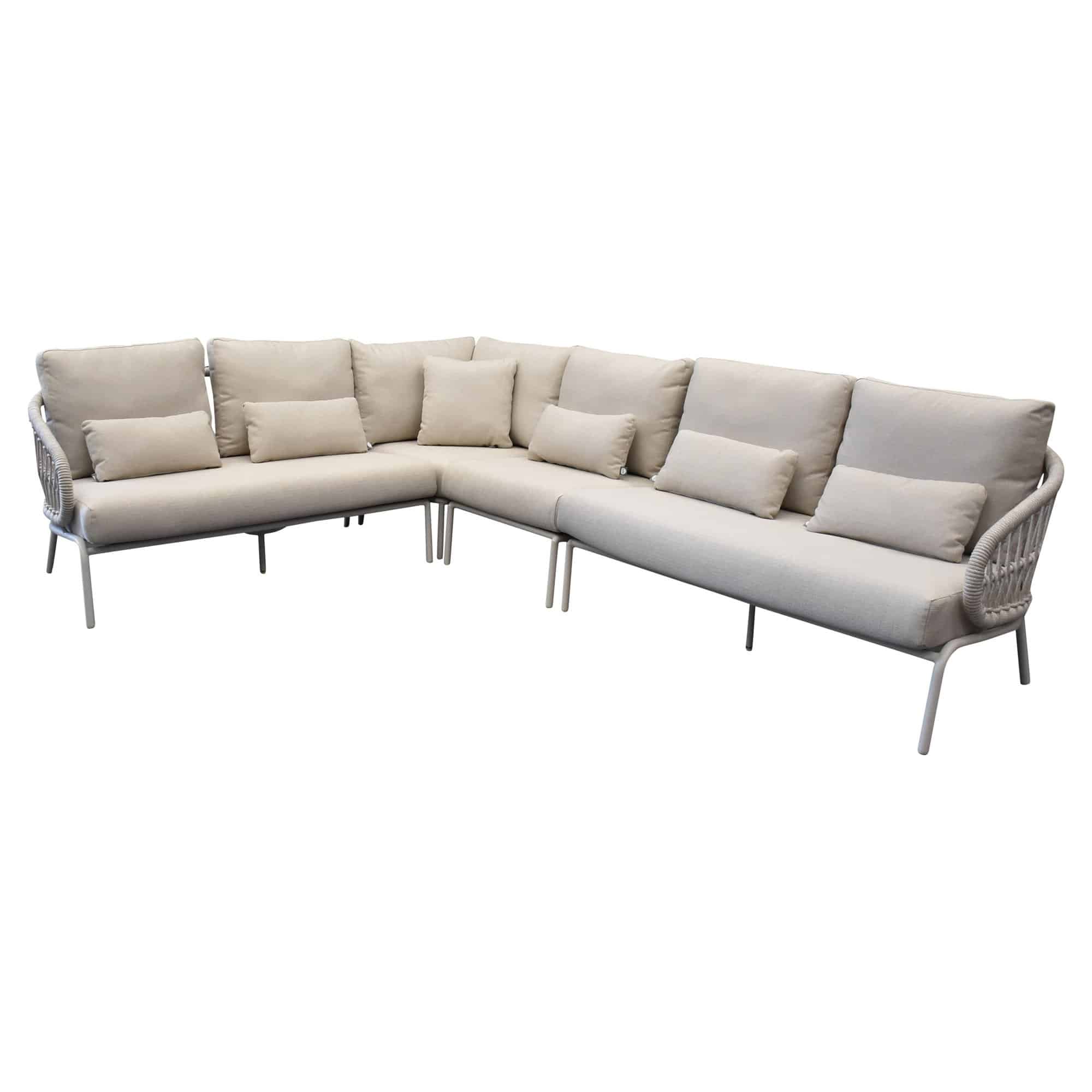 suns tosca hoek loungeset 4 delig camel sand rope