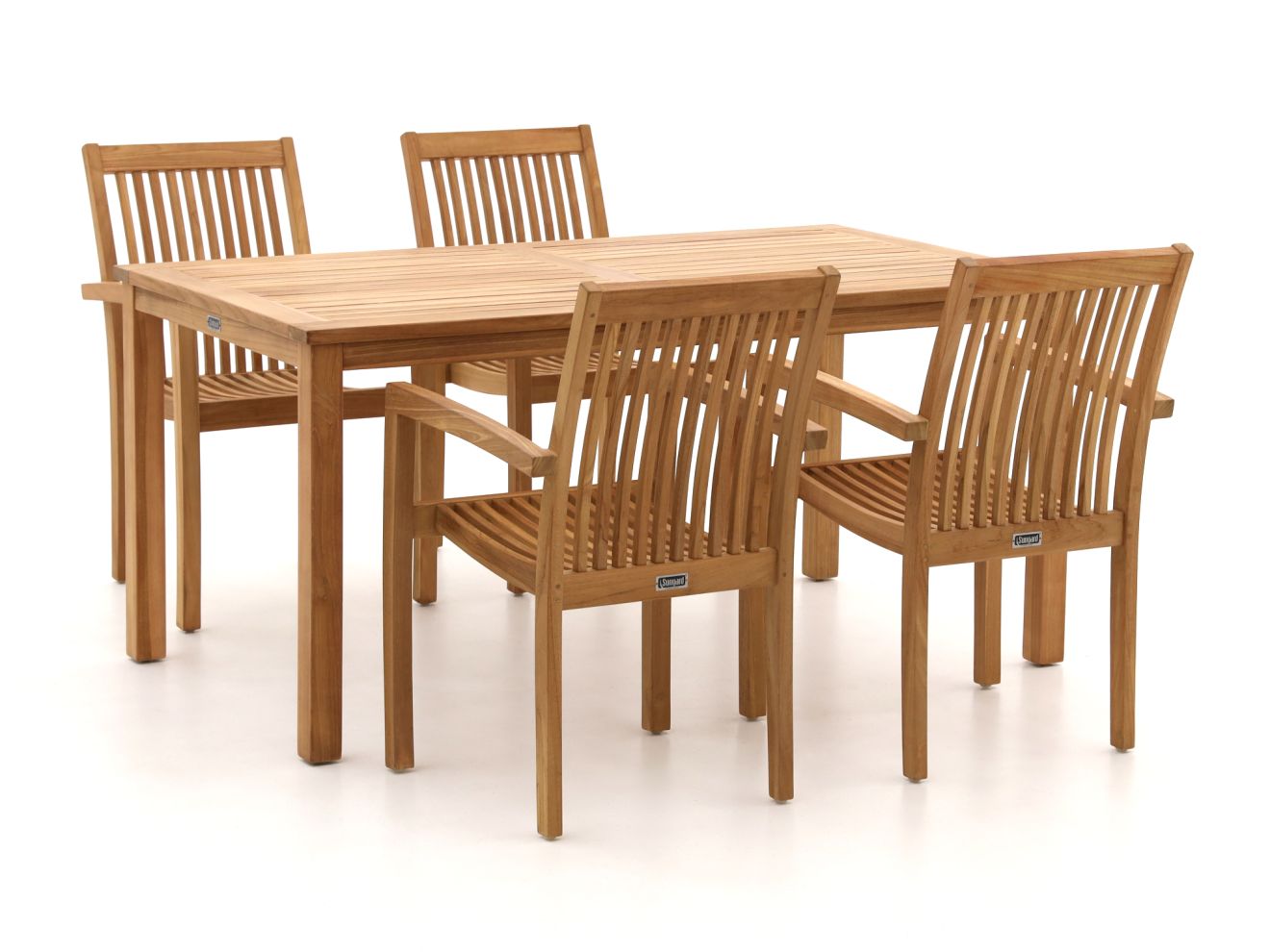 sunyard jakarta/liverpool 160cm dining tuinset 5 delig stapelbaar laagste prijsgarantie!