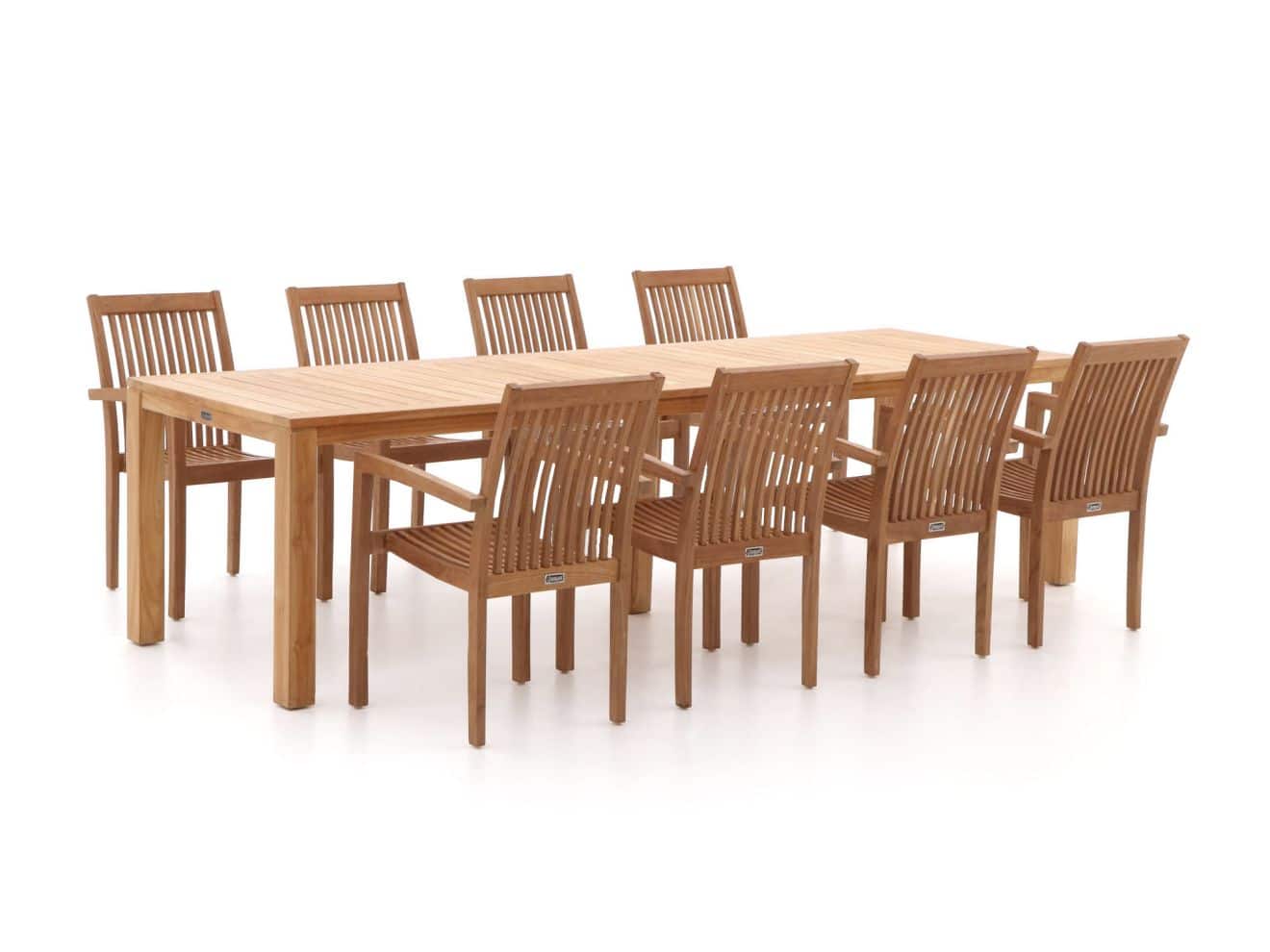 sunyard jakarta/oxford 300cm dining tuinset 9 delig stapelbaar laagste prijsgarantie!