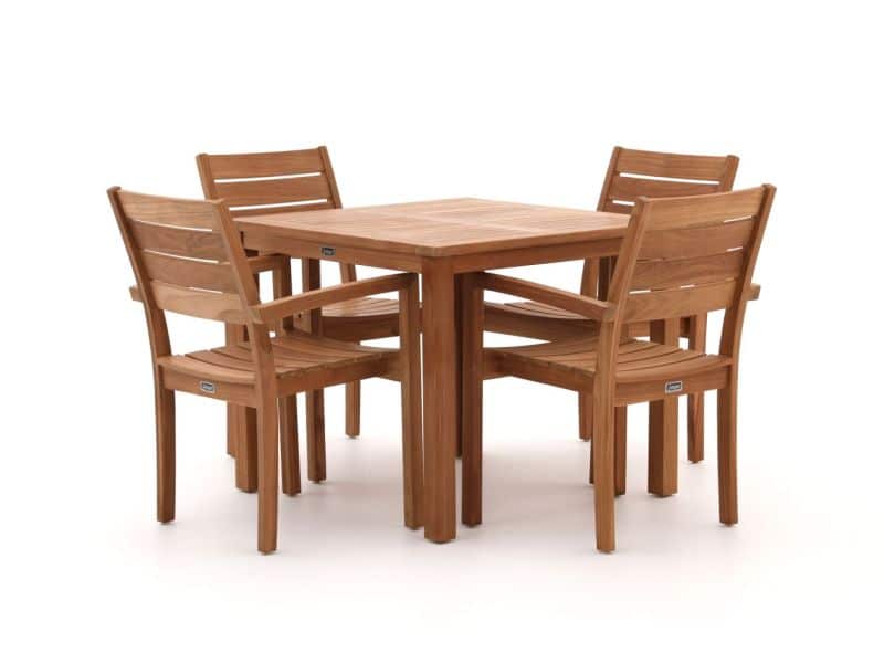 Sunyard Liverpool 90cm dining tuinset 5-delig stapelbaar - Laagste prijsgarantie!