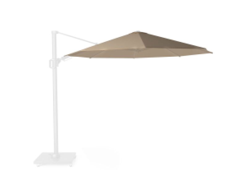 Zweefparasoldoek Platinum Challenger T2 350cm rond (Taupe)