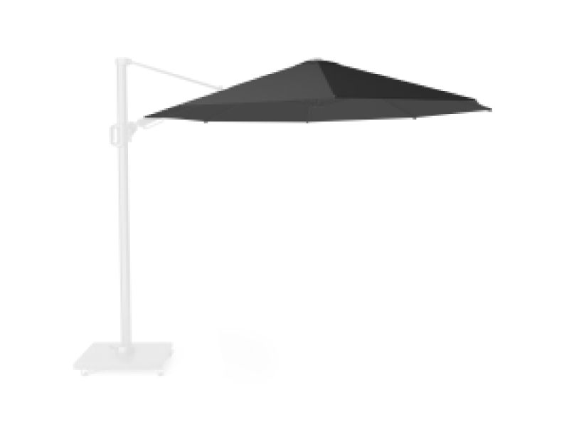 Zweefparasoldoek Platinum Challenger T2 Premium 350cm rond (Faded black)