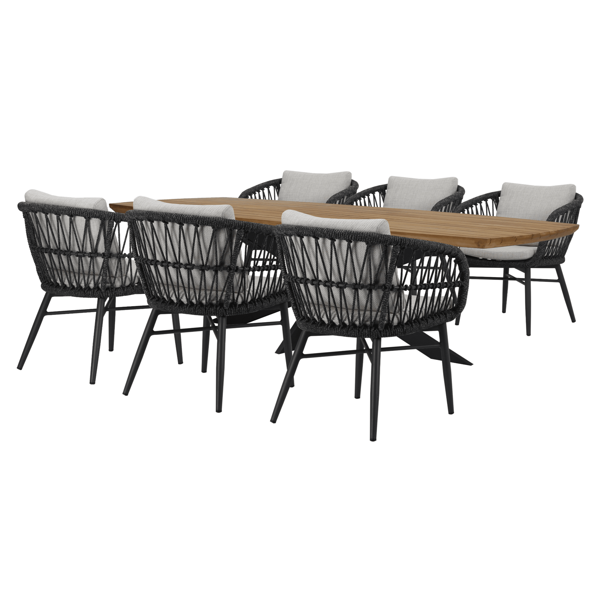 arezzo lido dining tuinset 240x110xh75 cm 7 delig antraciet