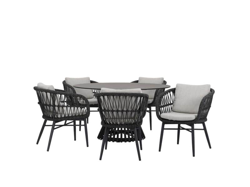 Arezzo Pasadena dining tuinset 140xH75 cm rond 6 delig
