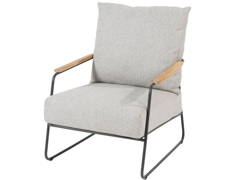 Balade lounge stoel met 2 kussens antraciet