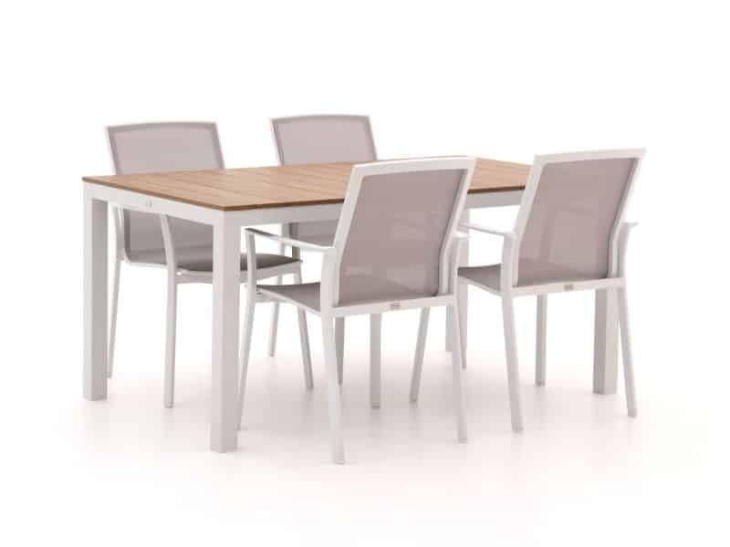 Bellagio Dranera/Fidenza 160cm dining tuinset 5-delig stapelbaar - Laagste prijsgarantie!