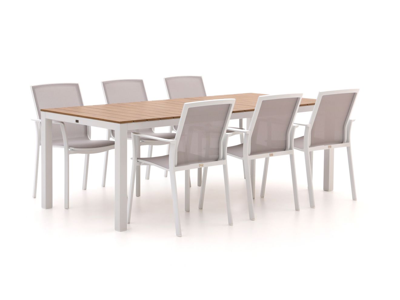 bellagio dranera/fidenza 220cm dining tuinset 7 delig stapelbaar laagste prijsgarantie!