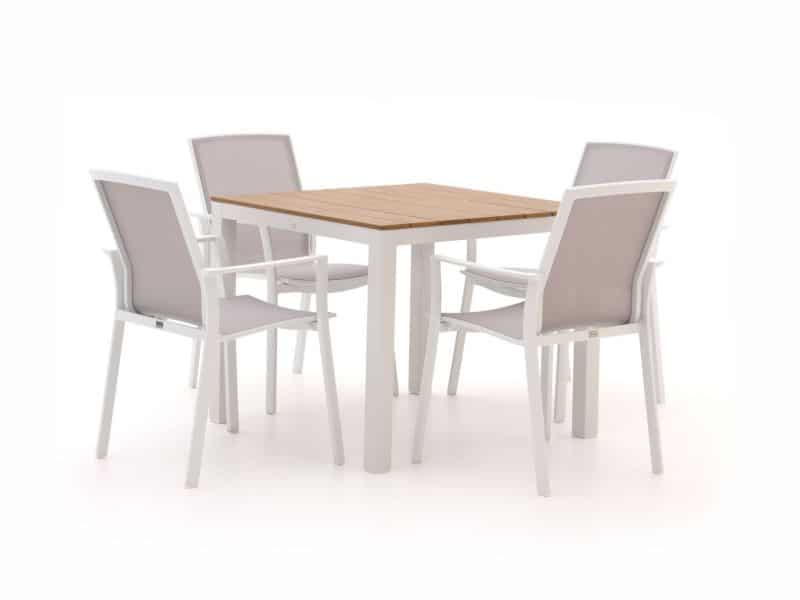 Bellagio Dranera/Fidenza 90cm dining tuinset 5-delig stapelbaar - Laagste prijsgarantie!