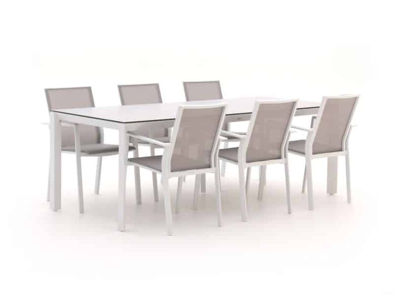 Bernstein Amberg/Veneto 220cm dining tuinset 7-delig stapelbaar - Laagste prijsgarantie!