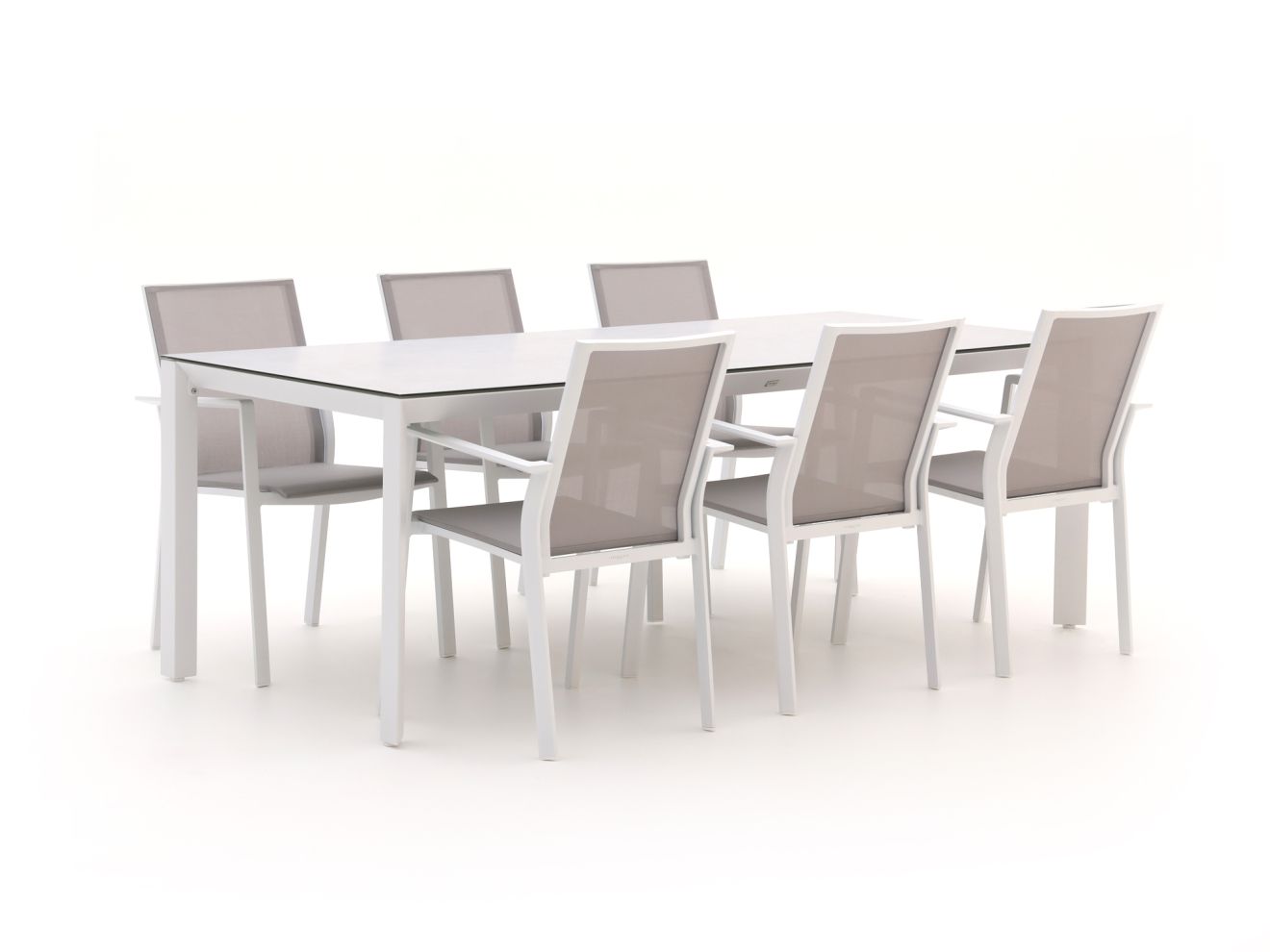 bernstein amberg/veneto 220cm dining tuinset 7 delig stapelbaar laagste prijsgarantie!